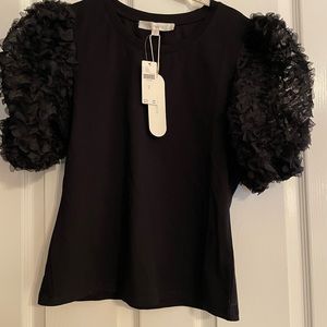 Never worn, brand new short sleeve, black shirt from Anthropologie!